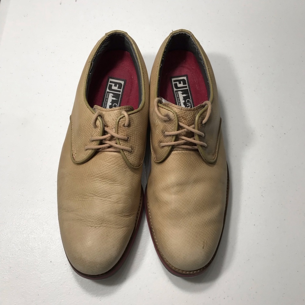 Footjoy City Golf Tan Leather Men's Shoes Size 8.5M SB-04